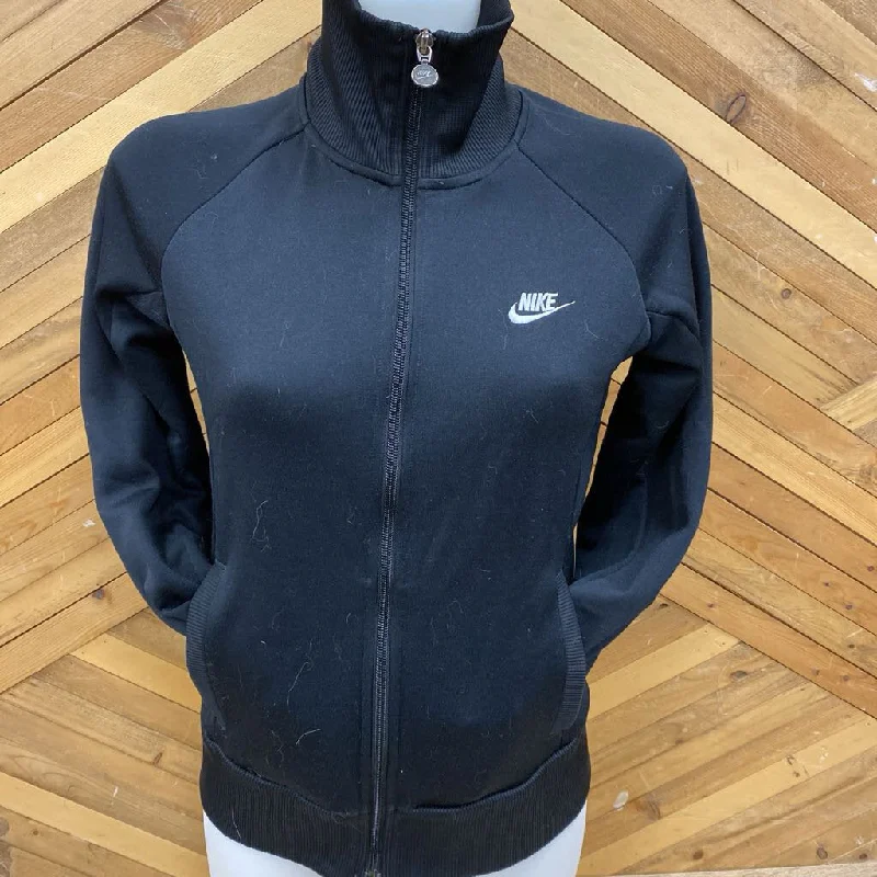 Nike - Women's Track Jacket - MSRP comp $115: Black-women-MD Nylon Fabric Polyester Fabric Spandex Fabric