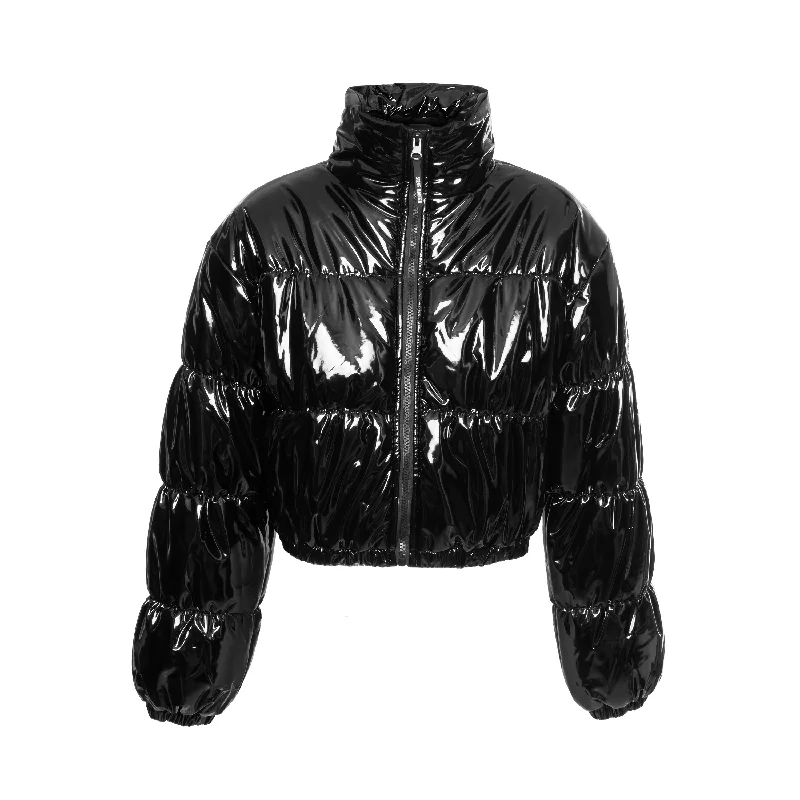APATENT PUFFER JACKET BLACK Faux Fur Jacket Real Fur Jacket Shearling Jacket