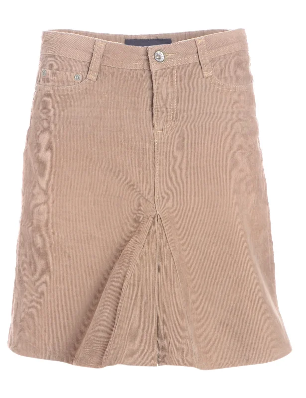 Label Shortened Corduroy Skirt velvet skirt plush