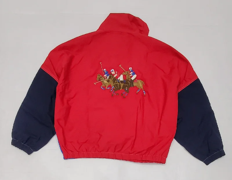 Nwt Polo Ralph Lauren Women's Triple Pony Embroidered Jacket Nylon Jacket Polyester Jacket Spandex Jacket Nwt Polo Ralph Lauren Women's Triple Pony Embroidered Jacket Nylon Jacket Polyester Jacket Spandex Jacket