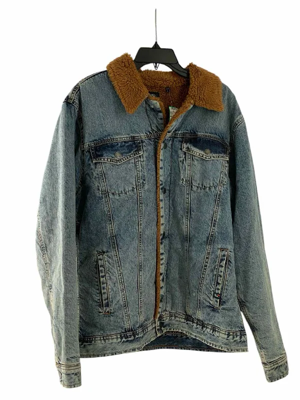 iJeans Size M Denim Jacket Ribbed Jacket Pleated Jacket Ruffled Jacket