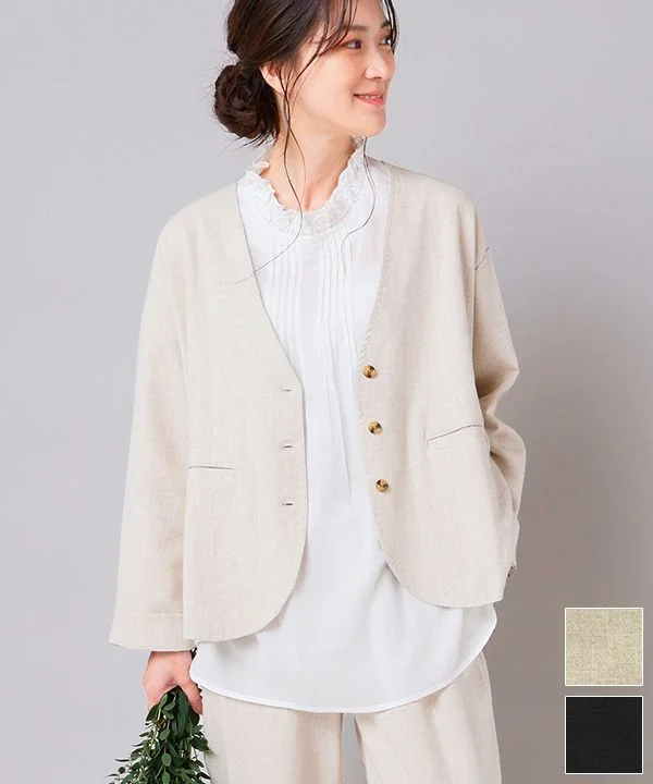 One-washed linen jacket 25S007 Quilted Jacket Puffer Jacket Insulated Jacket