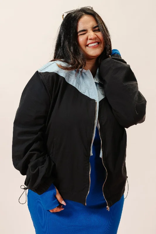 Blue Black Jacket Knit Jacket Woven Jacket Fleece Jacket