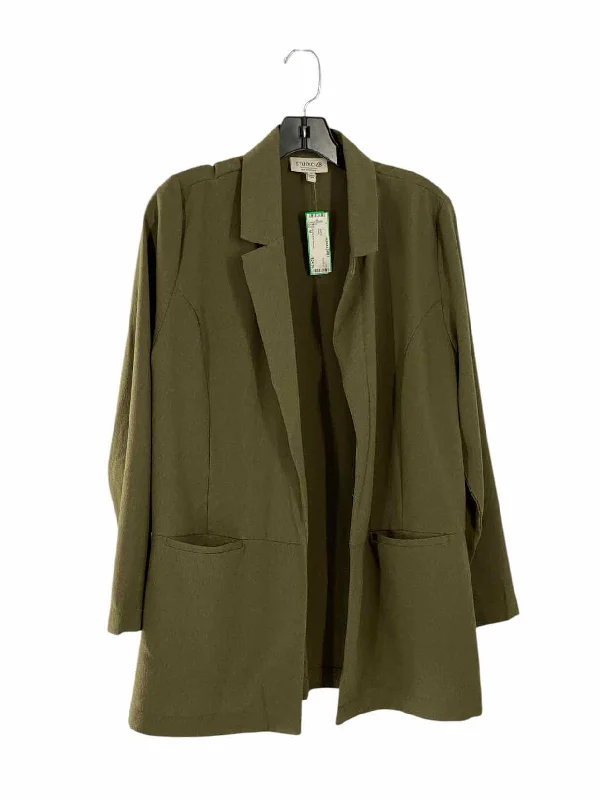 Studio B by Bobeau Size M Green Jacket Front Pockets Side Pockets Patch Pockets
