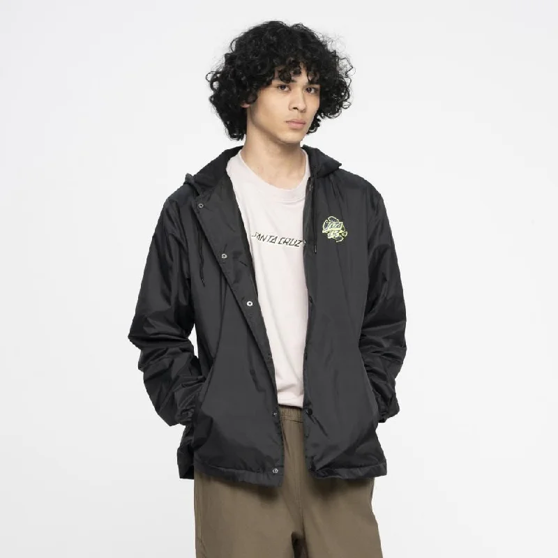 Santa Cruz Jacket Rigid Screaming Hand Jacket - Black Satin Jacket Silk Jacket Chiffon Jacket