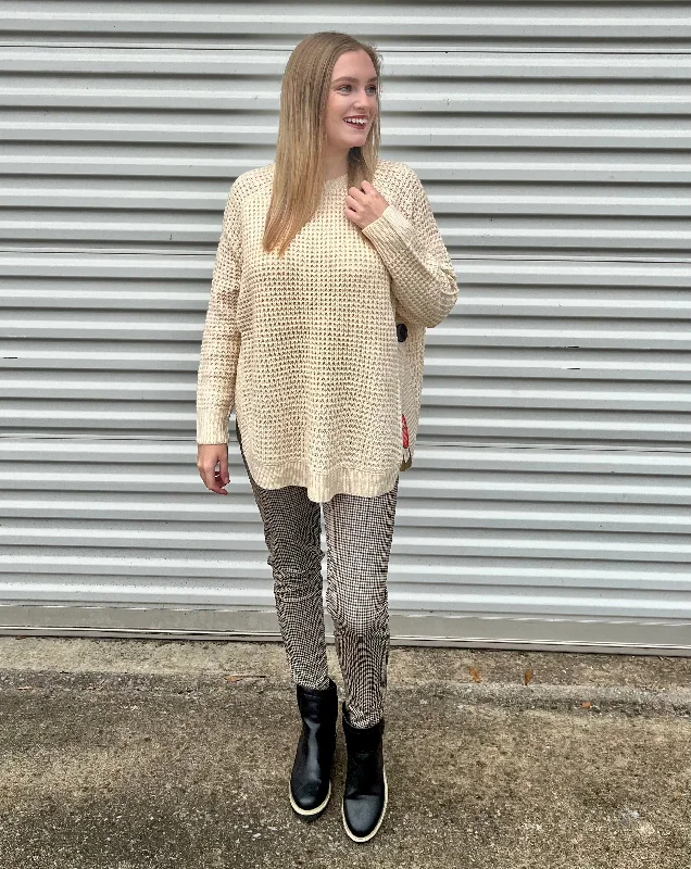 Sweater Weather Cream Handmade Hand-knitted Hand-woven