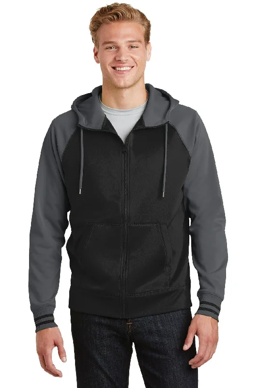 Sport-Tek Sport-Wick Varsity Fleece Full-Zip Hooded Jacket. ST236 Lace Jacket Ribbed Jacket Sequined Jacket