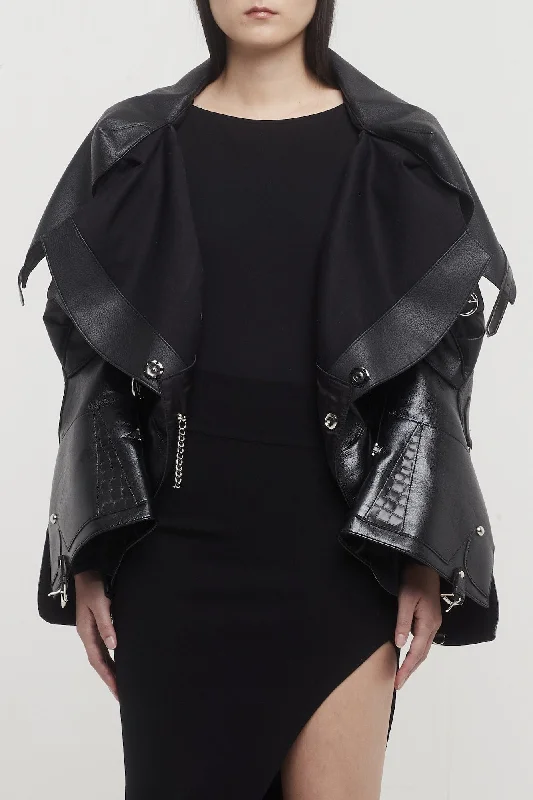 Junya Watanabe Runway Deconstructed Biker Jacket Fleece Fabric Down Fabric Feather Fabric
