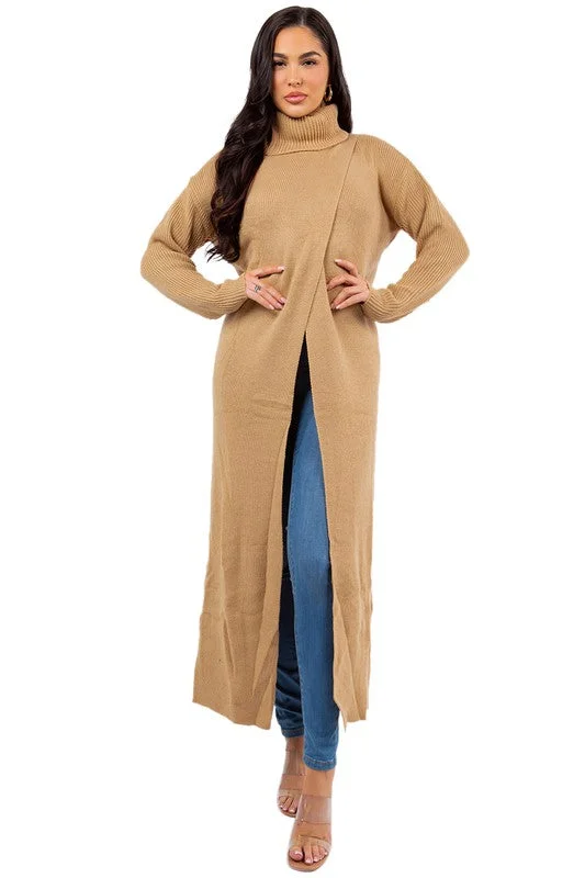 LONG MAXI SWEATER Cashmere Blend Cotton Blend Poly Blend