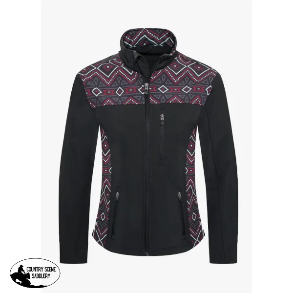 WOMEN'S SOFTSHELL BLACK FLEECE-LINED JACKET Notch Collar Jacket Peter Pan Collar Jacket Cowl Neck Jacket