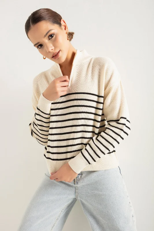 Women Zipper Long Sleeve Knitwear Sweater Chenille Brocade Lace
