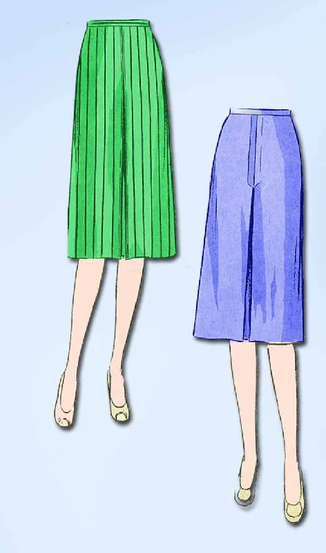 1940s Vintage Butterick Sewing Pattern 2141 Misses WWII Day Skirt Size 28 Waist modal blend skirt