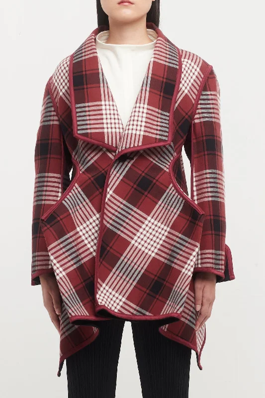 Issey Miyake Counterpoint Check Jacket Faux Fur Jacket Real Fur Jacket Shearling Jacket