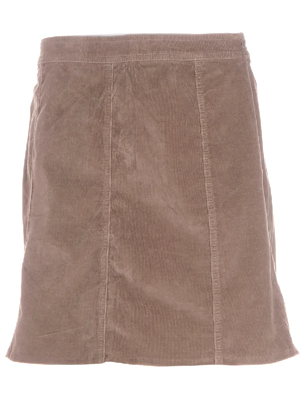 Label Shortened Corduroy Skirt cashmere skirt rich