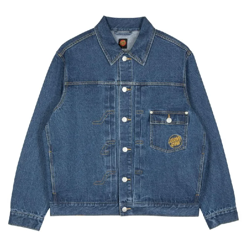 Santa Cruz Jacket SCS - Classic Blue Hoodie Zip-Up Jacket Button-Up Jacket