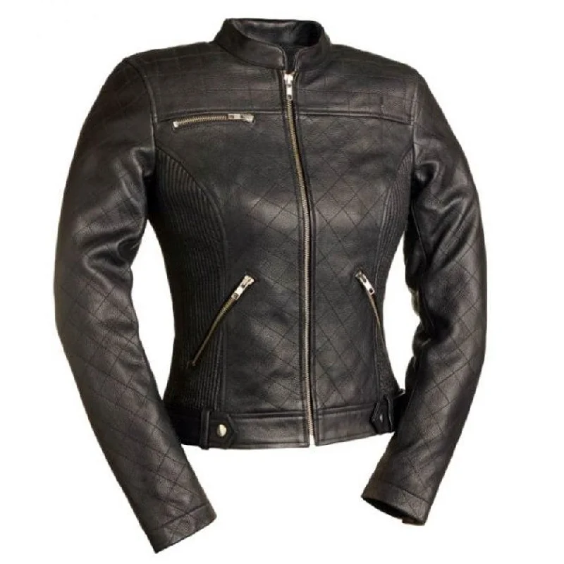 Ladies Queen of Diamonds Jacket Zip Front Button Front Snap Front