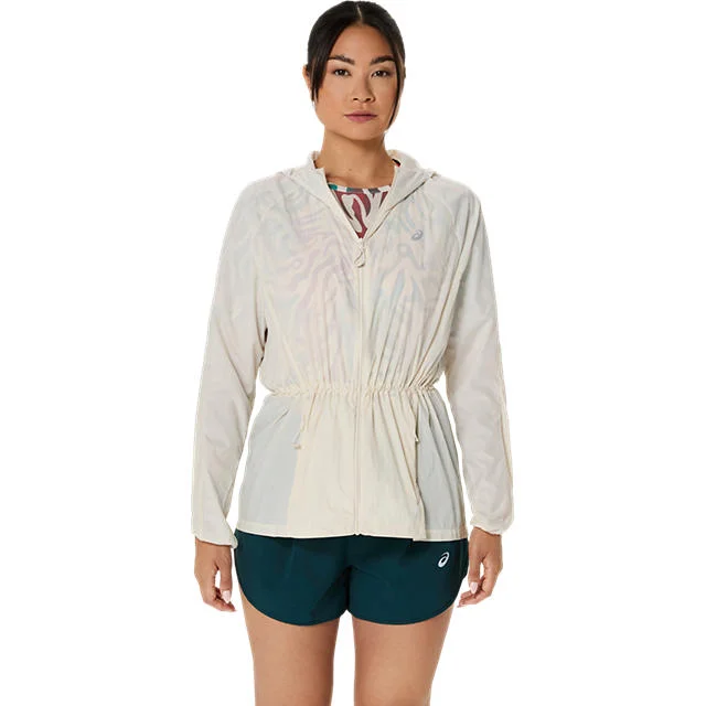 Asics Women Road Packable Jacket Print Jacket Jacquard Jacket Embroidered Jacket