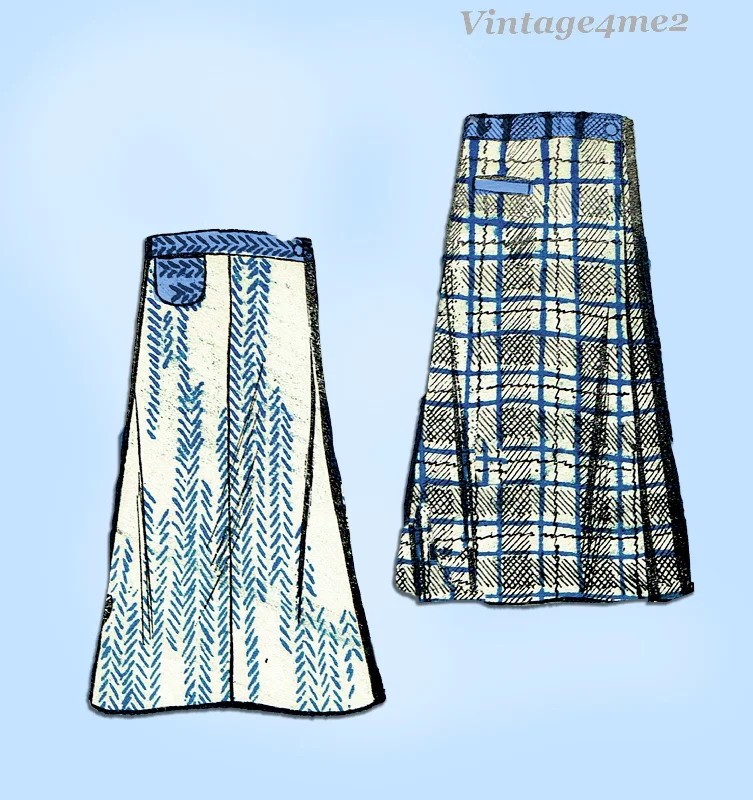 New York 1314: 1940s Uncut Misses Skirt Set Sz 24 W Vintage Sewing Pattern breathable skirt fabric