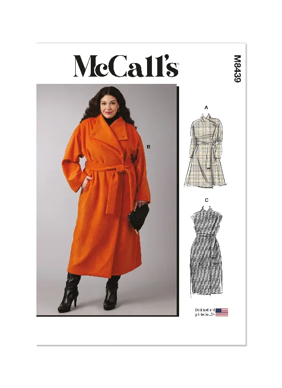 McCall's Pattern M8439 Plus Size Jacket Faux Fur Fabric Real Fur Fabric Shearling Fabric