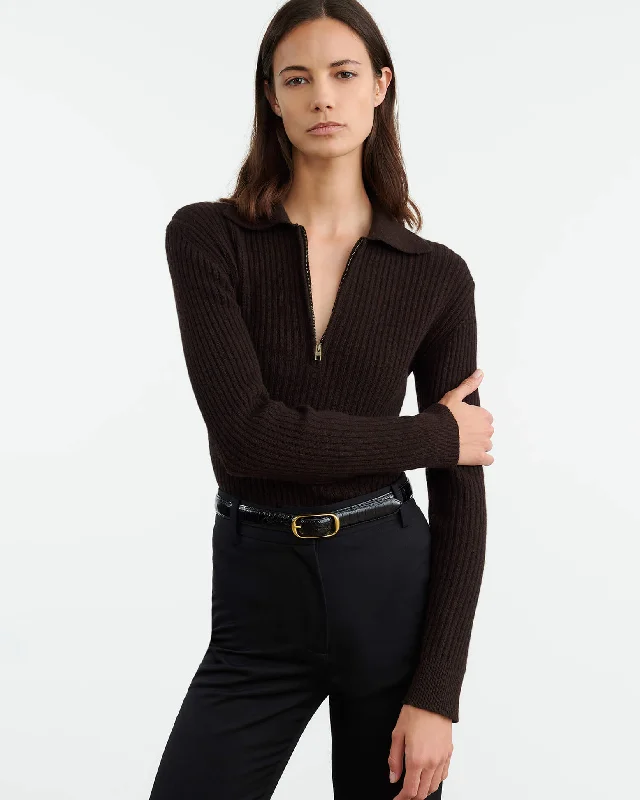 BRAXTON SWEATER Satin Blend Silk Blend Wool Blend