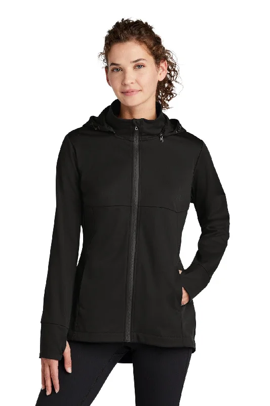Sport-Tek Ladies Hooded Soft Shell Jacket LST980 Welt Pockets Slit Pockets Flap Pockets Sport-Tek Ladies Hooded Soft Shell Jacket LST980 Welt Pockets Slit Pockets Flap Pockets