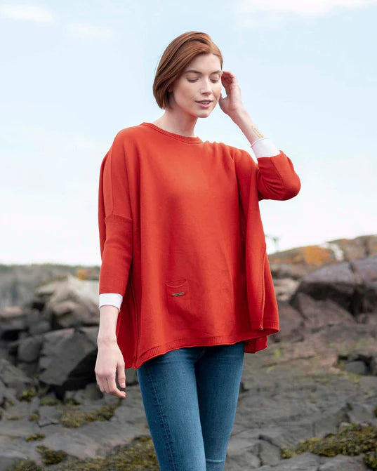 Mersea The Catalina Travel Sweater Paprika Spandex Blend Rayon Blend Denim Blend