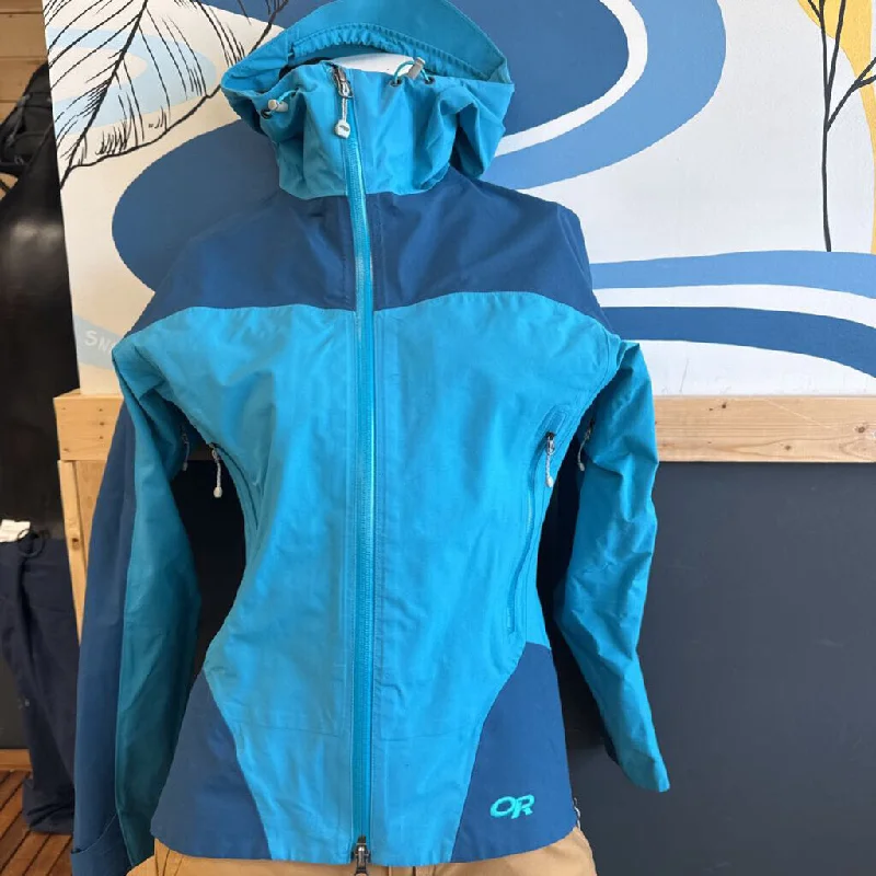 Outdoor Research - Women's ProShell Jacket - MSRP compared $399: Blue-women-XS Wool Jacket Cashmere Jacket Tweed Jacket