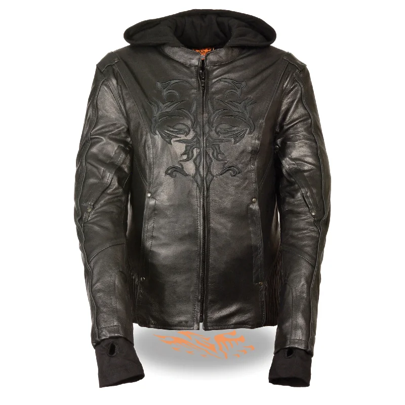 Women's Reflective Tribal Jacket Ribbed Jacket Pleated Jacket Ruffled Jacket