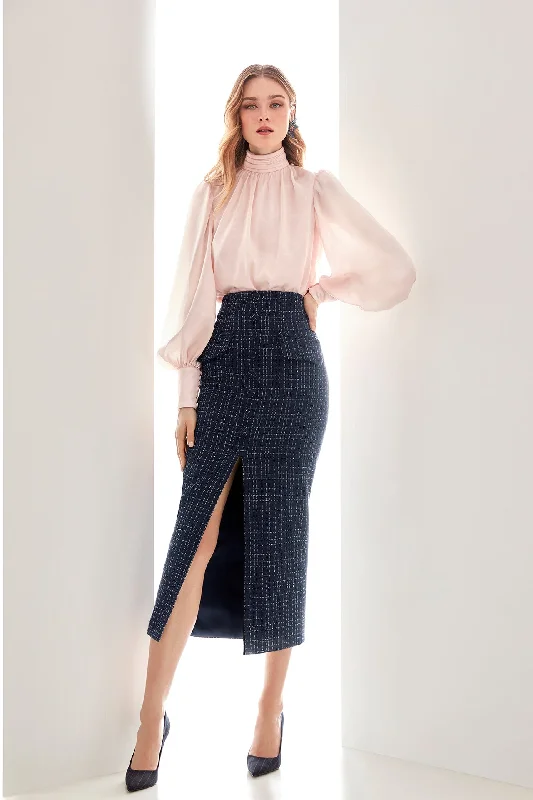Satin top with midi skirt velvet skirt sumptuous