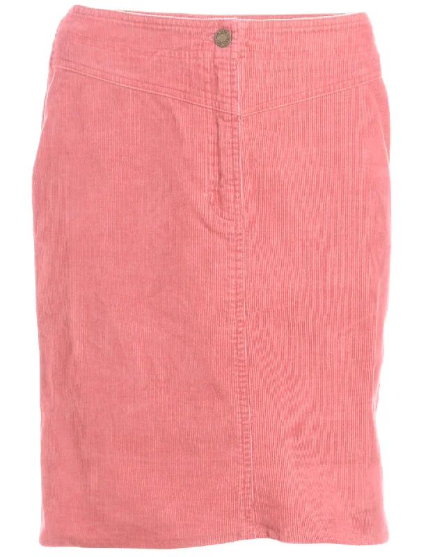 Label Shortened Corduroy Skirt tiered skirt playful