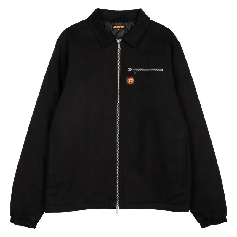 Santa Cruz Jacket Truman Jacket - Black Cotton Jacket Linen Jacket Terry Jacket