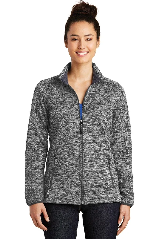 Sport-Tek Ladies PosiCharge Electric Heather Soft Shell Jacket. LST30 Bomber Jacket Anorak Windbreaker