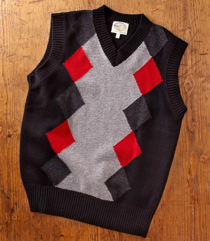 Wool V-Neck Sweater Vest Beaded Sweater Sequined Faux Fur