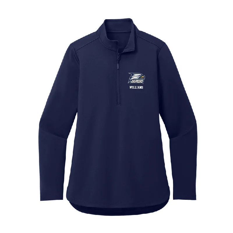 Georgia Southern - NCAA Women's Gymnastics : Rachel Williams - Women's Premium Quarter Zip Jacket Nylon Jacket Polyester Jacket Spandex Jacket