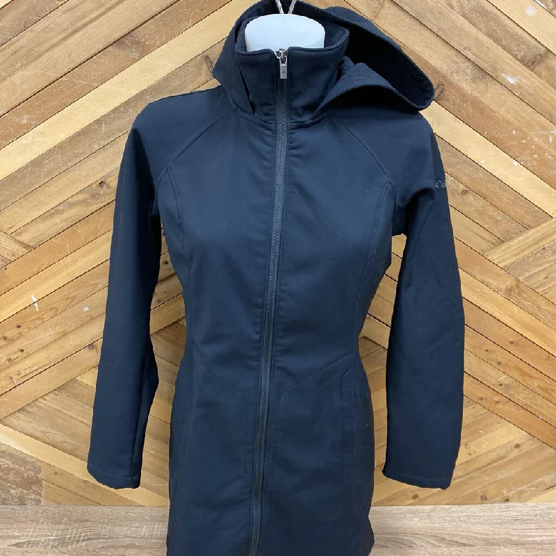 Columbia - Women's Long Soft shell Jacket - MSRP $120: Black-women-XS Fleece Jacket Down Jacket Feather Jacket