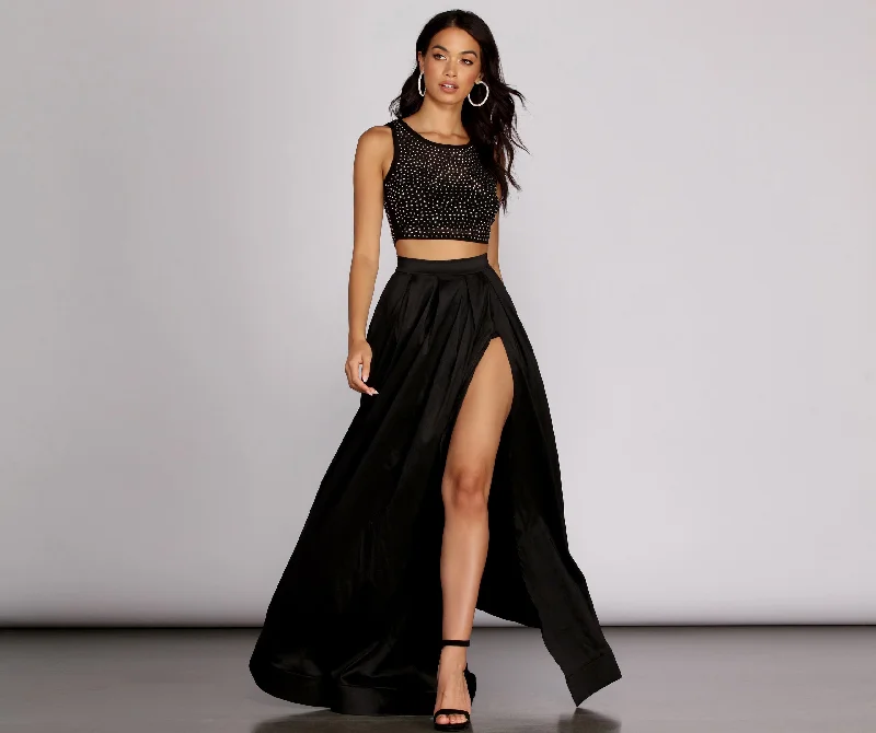 Naomi Formal Top & Skirt Set velvet skirt luxury