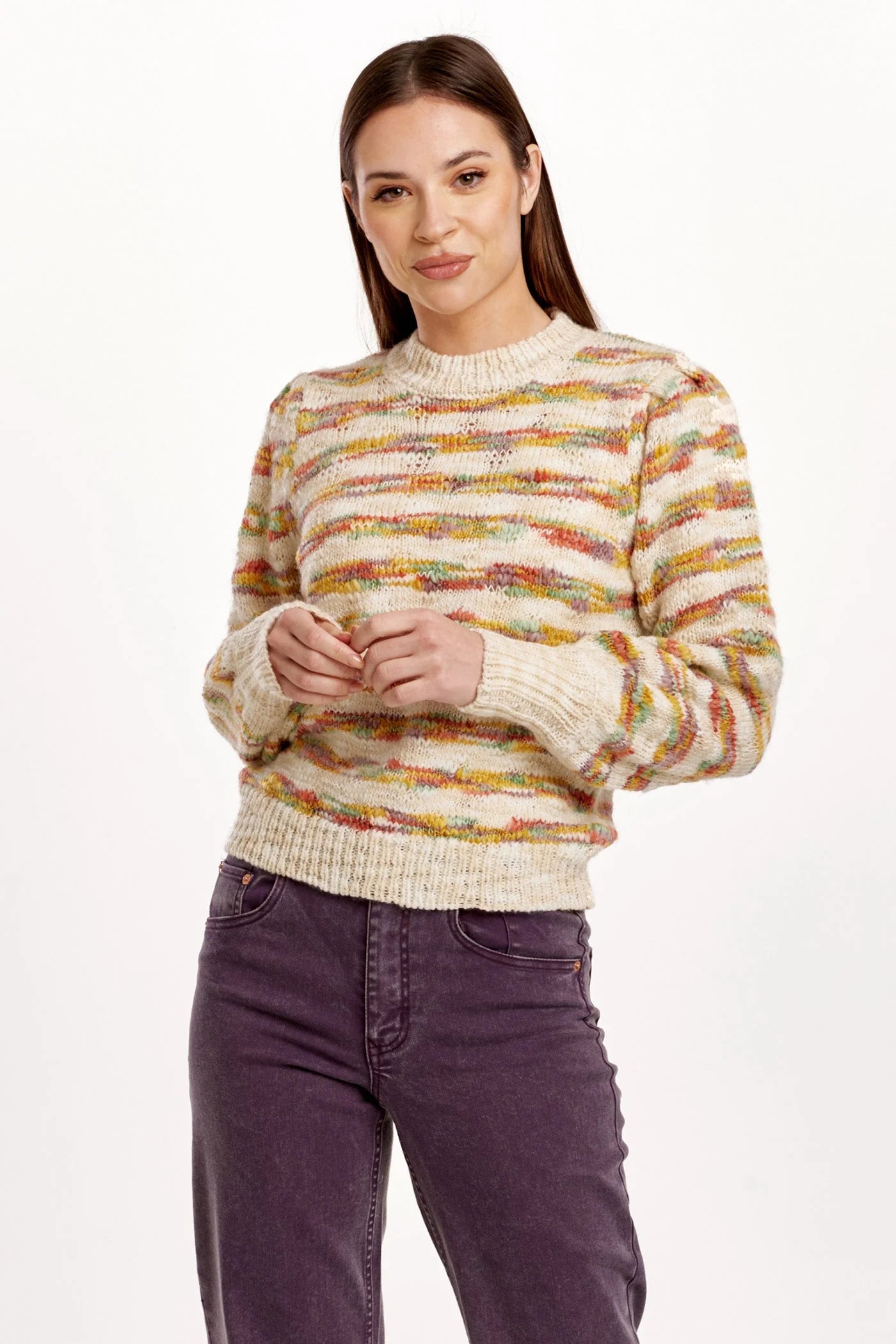 Dear John Jasmine Sweater Seaside Stripe Herringbone Houndstooth Plaid