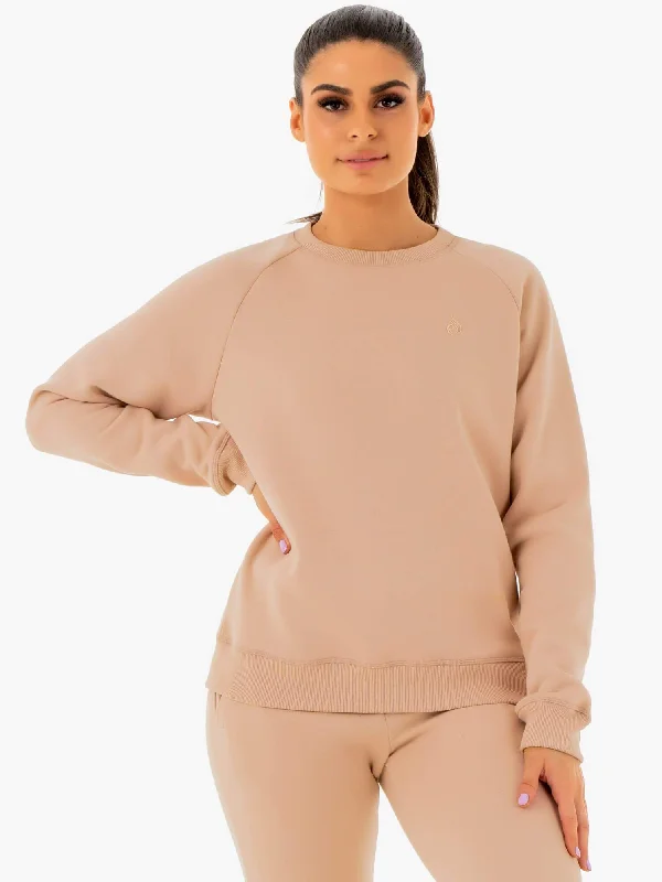 Adapt Boyfriend Sweater - Nude Neon Metallic Matte