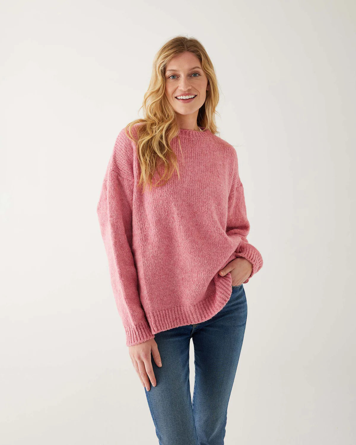 Mersea Bari Side Button Sweater Rouge Knit Fabric Woven Fabric Fleece Fabric