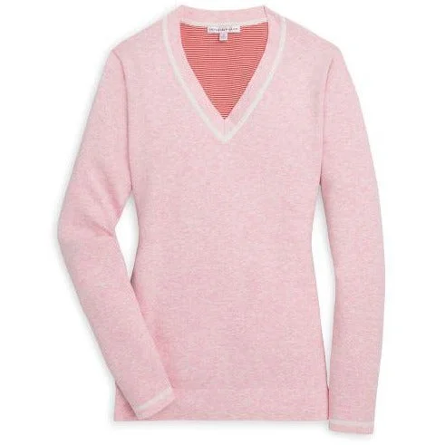 Peter Millar Tipped V-Neck Sweater Fizz Elegant Classic Vintage