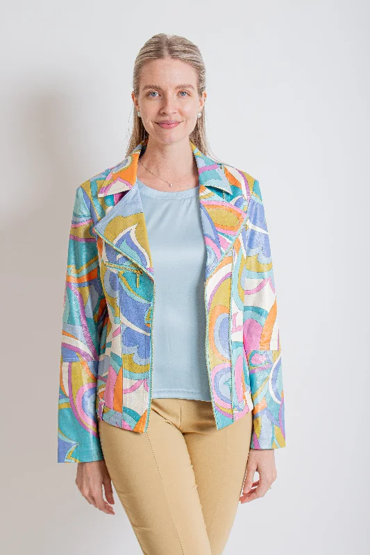 Dark Multicolor Jacket Elasticated Jacket Padded Jacket Insulated Jacket