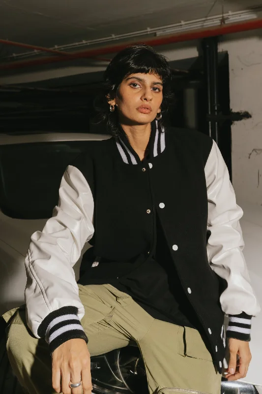 Yin-Yang Varsity Jacket V-Neck Jacket Boat Neck Jacket Square Neck Jacket