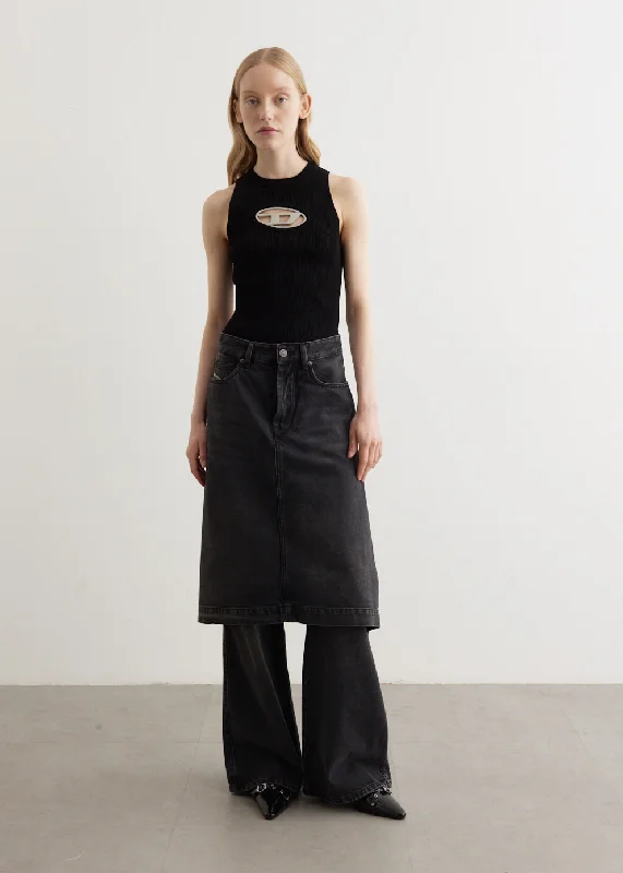 D-Syren-S Pantaloni Pant Skirt leather skirt sleek