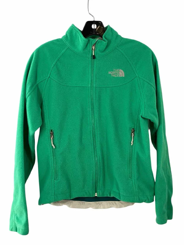 The North Face Size S/P Green Jacket (Outdoor) Tiered Jacket Buttoned Jacket Zippered Jacket