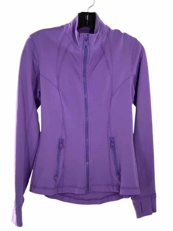 Kirkland Size M Purple Athletic Jacket Print Jacket Jacquard Jacket Embroidered Jacket