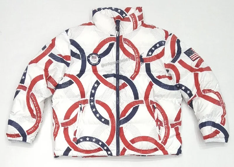 Nwt Polo Ralph Lauren Women's Team USA Down Jacket Cotton Jacket Linen Jacket Terry Jacket