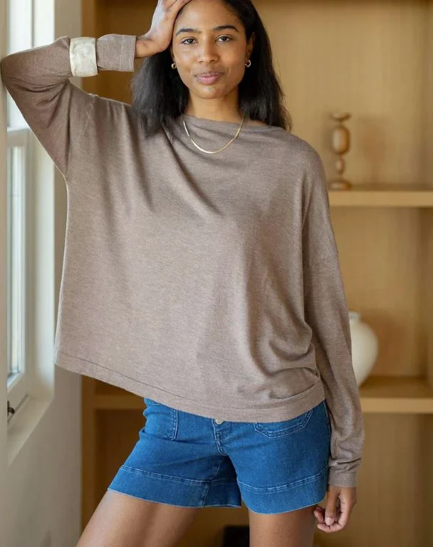 Mersea The Delmar Sweater Twig Boxy Sweater Fitted Sweater A-Line