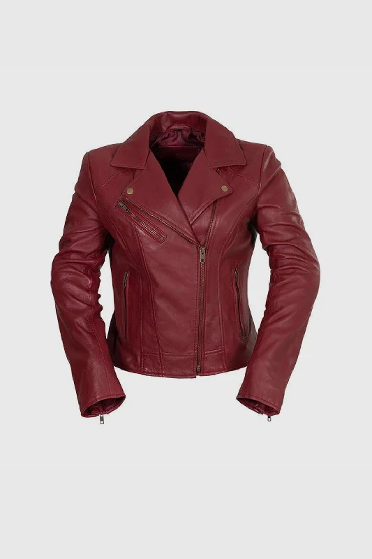 Ladies Betsy Fashion MC Jacket Boat Neck Shawl Collar Notched Collar