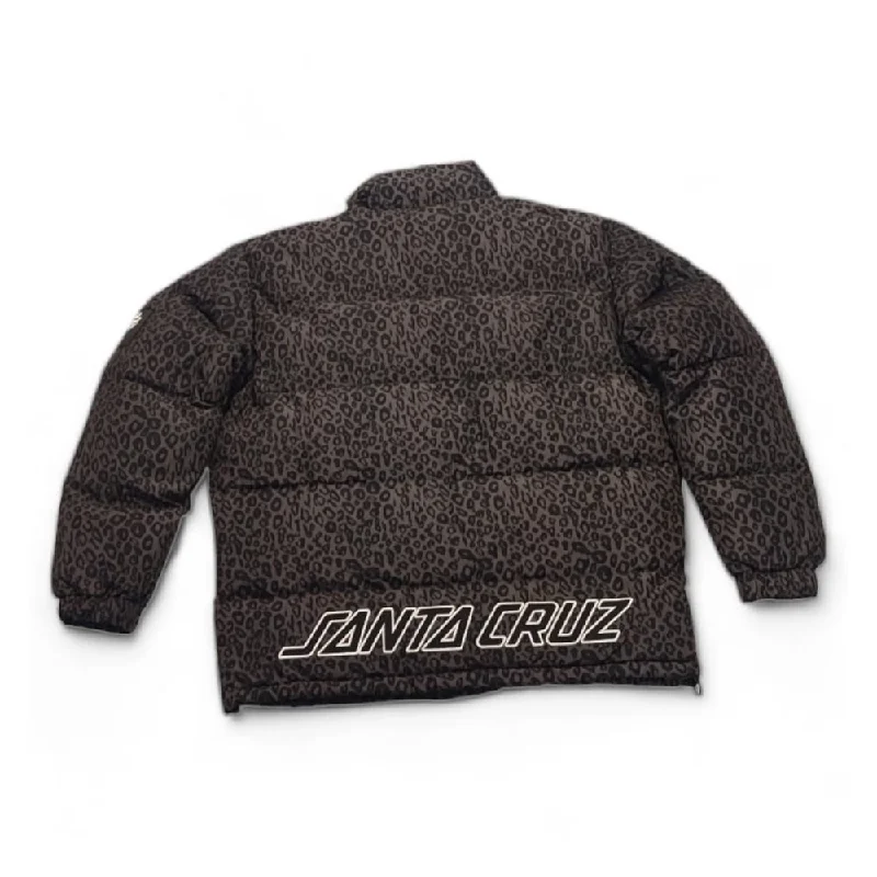 Santa Cruz Jacket Solid Strip Jacket - Black Leopard Plaid Jacket Tartan Jacket Houndstooth Jacket