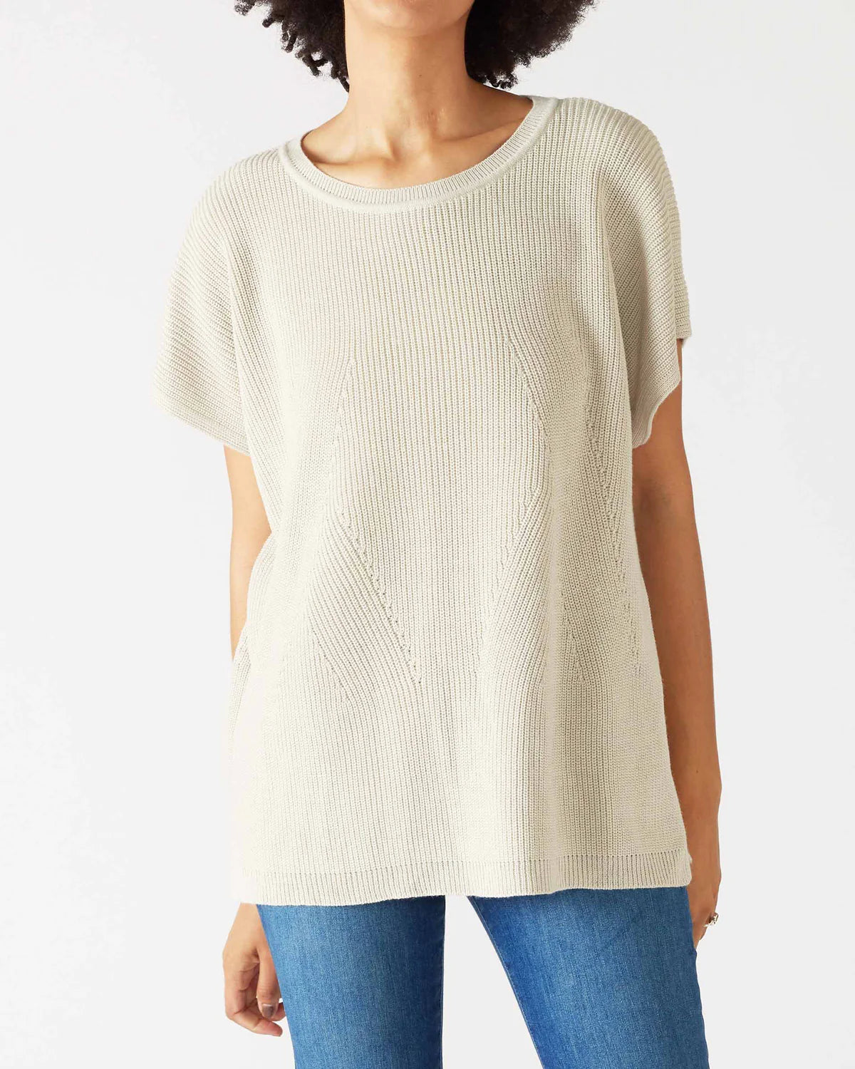 Mersea Camden Short Sleeve Sweater Desert Palm Boxy Sweater Fitted Sweater A-Line